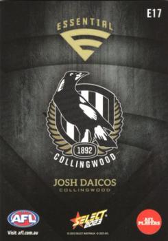 2023 Select AFL Footy Stars - Essentials #E17 Josh Daicos Back